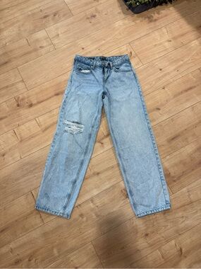 wild fable Light Blue Relaxed Fit Distressed Men's Jeans